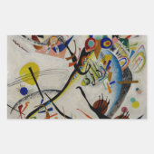 Kandinsky Blue Segment Rechthoekige Sticker (Voorkant)
