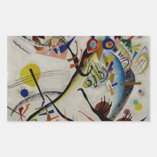 Kandinsky Blue Segment Rechthoekige Sticker