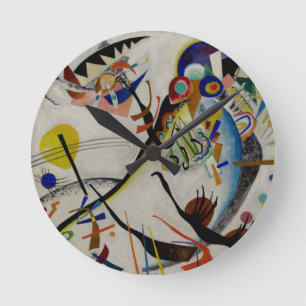 Kandinsky Blue Segment Ronde Klok