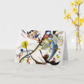 Kandinsky Blue Segment-Wenskaart Kaart (Gele Bloem)