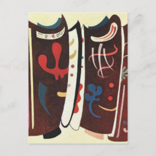 Kandinsky Brown with Supplement Abstract Briefkaart