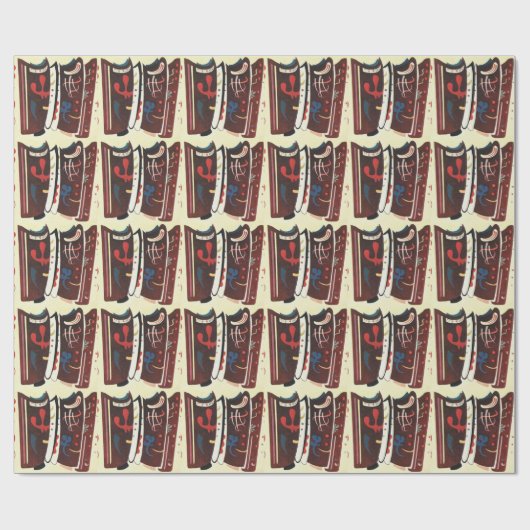 Kandinsky Brown with Supplement Abstract Cadeaupapier (Vlak)