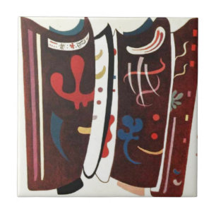 Kandinsky Brown with Supplement Abstract Tegeltje