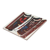 Kandinsky Brown with Supplement Abstract Tegeltje (Zijkant)