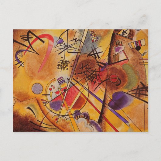 Kandinsky Brown Yellow Red Blue Briefkaart (Voorkant)