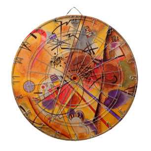 Kandinsky Brown Yellow Red Blue Dartbord