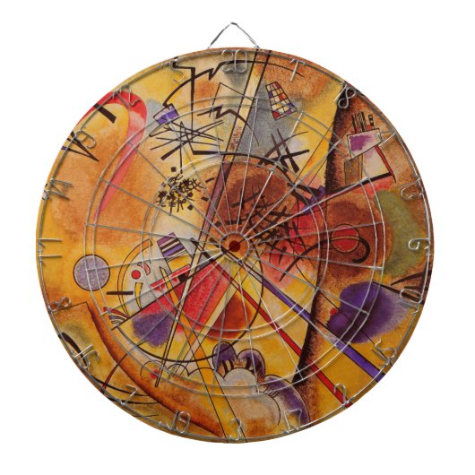 Kandinsky Brown Yellow Red Blue Dartbord (Voorkant)