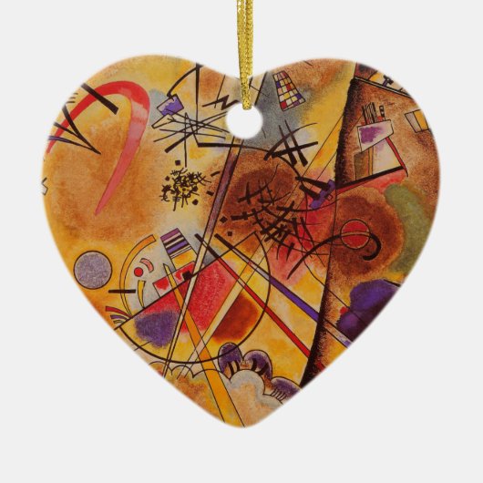 Kandinsky Brown Yellow Red Blue Keramisch Ornament (Voorkant)