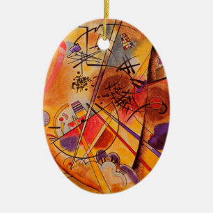 Kandinsky Brown Yellow Red Blue Keramisch Ornament