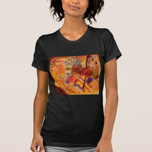 Kandinsky Brown Yellow Red Blue T-shirt (Voorkant)