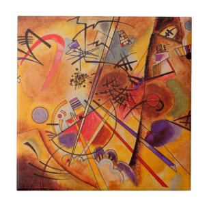 Kandinsky Brown Yellow Red Blue Tegeltje