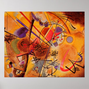 Kandinsky Bruin Geel Rood Abstract Poster