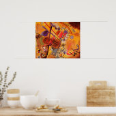 Kandinsky Bruin Geel Rood Abstract Poster (Keuken)