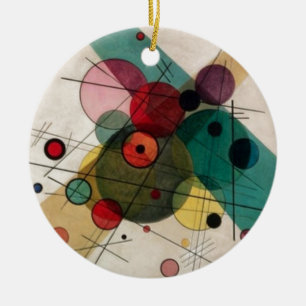Kandinsky cirkelt in een cirkel keramisch Ornament