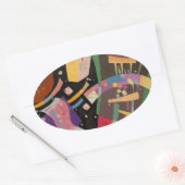 Kandinsky Compositie 10 Abstract schilderen Ovale Sticker (Envelop)