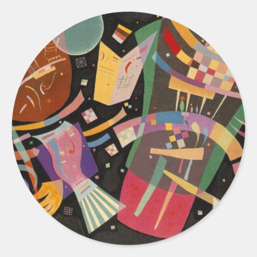 Kandinsky Compositie 10 Abstract schilderen Ronde Sticker (Voorkant)