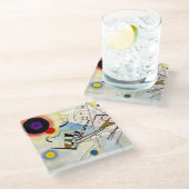Kandinsky Compositie 8 Glazen Onderzetter (Schuin)