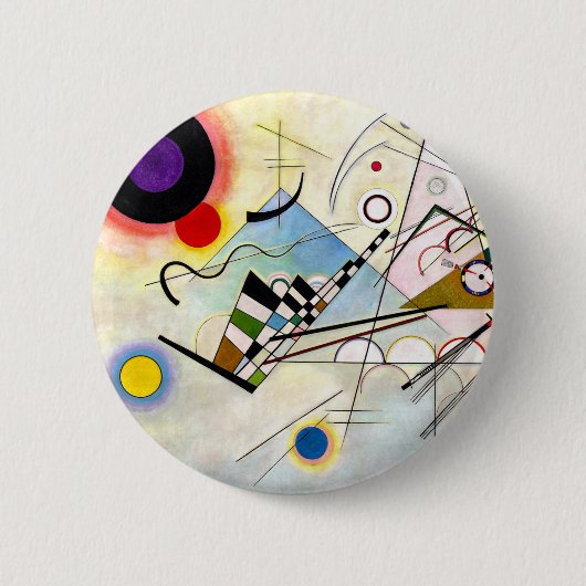 Kandinsky Compositie 8 Ronde Button 5,7 Cm (Voorkant)