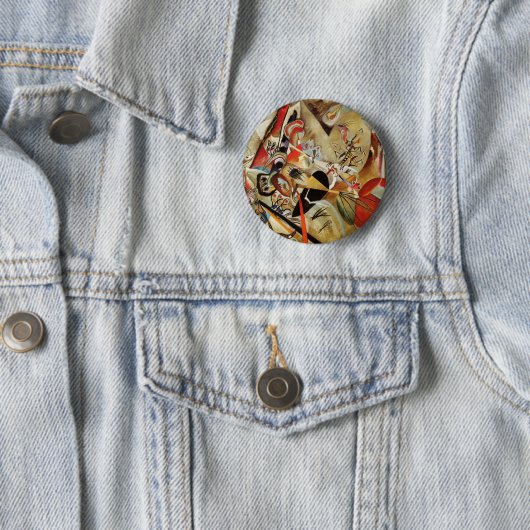 Kandinsky Compositie Abstract Ronde Button 5,7 Cm (In situ)