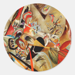 Kandinsky Compositie Abstract Ronde Sticker
