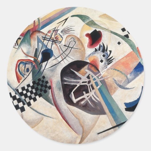 Kandinsky Compositie Abstract Ronde Sticker (Voorkant)