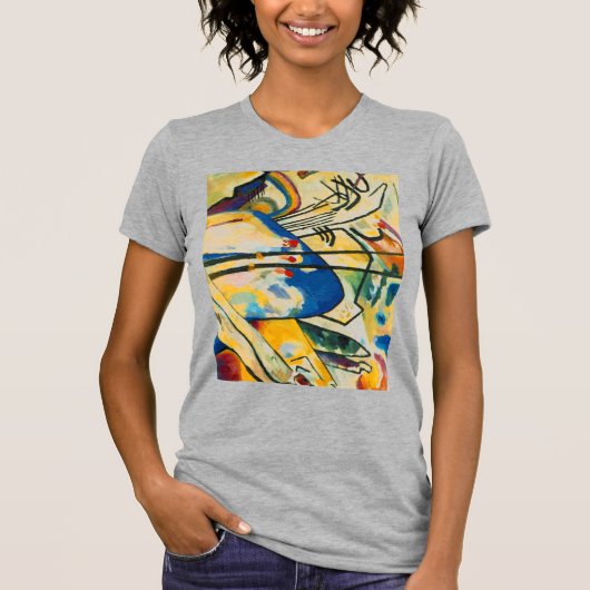 Kandinsky Compositie IV Abstracte Art Heather Gray T-shirt (Voorkant)
