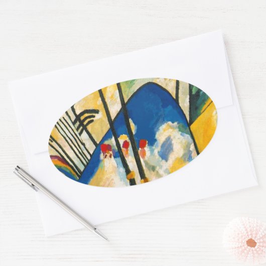 Kandinsky Compositie IV Ovale Sticker (Envelop)