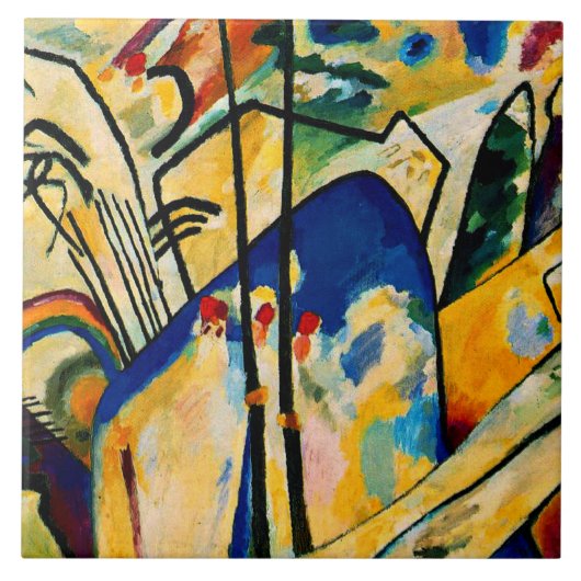 Kandinsky - Compositie IV Tegeltje (Voorkant)