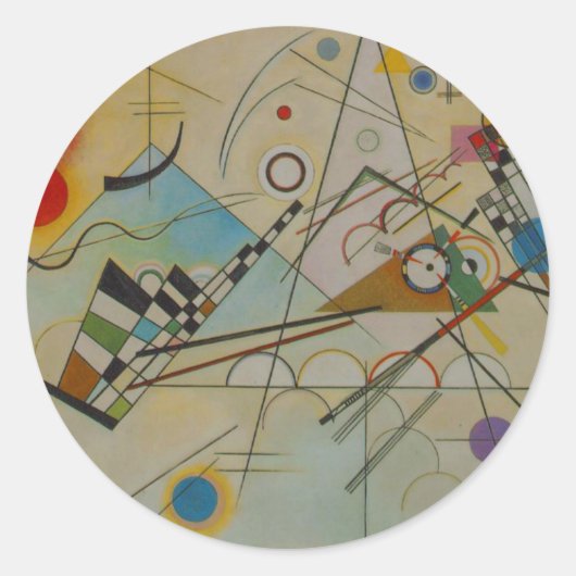 Kandinsky Compositie VIII Ronde Sticker (Voorkant)