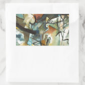 Kandinsky Composition V Abstract schilderen Rechthoekige Sticker (Tas)