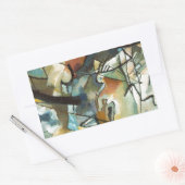 Kandinsky Composition V Abstract schilderen Rechthoekige Sticker (Envelop)