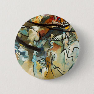 Kandinsky Composition V Abstract schilderen Ronde Button 5,7 Cm
