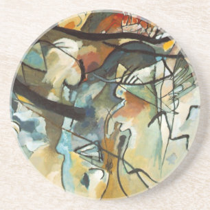 Kandinsky Composition V Abstract schilderen Zandsteen Onderzetter