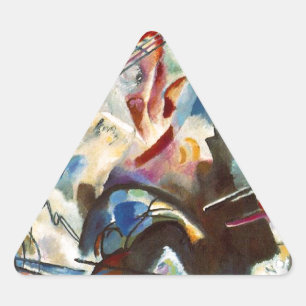 Kandinsky Composition VI Abstract schilderen Driehoek Sticker