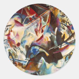 Kandinsky Composition VI Abstract schilderen Ronde Sticker
