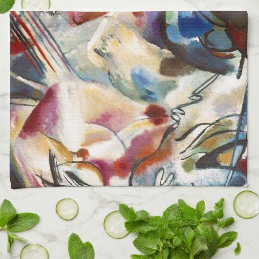 Kandinsky Composition VI Abstract schilderen Theedoek (Gevouwen)