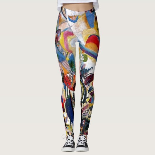 Kandinsky Composition VII Abstract schilderen Leggings (Voorkant)