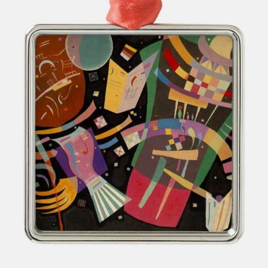 Kandinsky Composition X Abstract Kunstwerk Metalen Ornament (Voorkant)