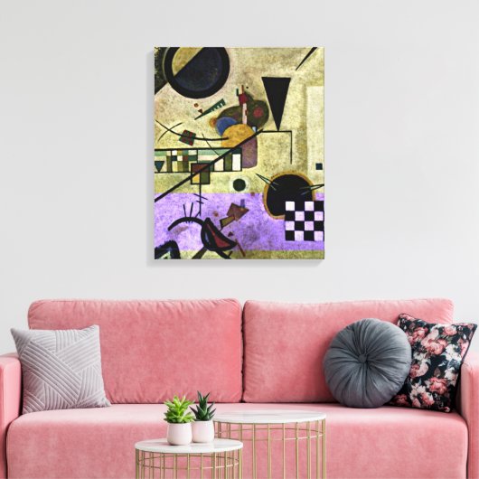 Kandinsky - Contrasterende Geluiden Canvas Afdruk (Insitu (Woonkamer))