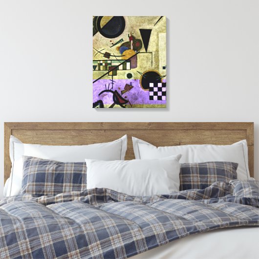 Kandinsky - Contrasterende Geluiden Canvas Afdruk (Insitu (Slaapkamer))