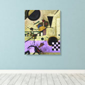 Kandinsky - Contrasterende Geluiden Canvas Afdruk (Insitu (Houten vloer))