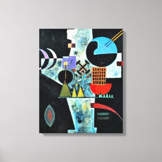 Kandinsky - Cross, abstracte kunst Canvas Afdruk (Voorkant)