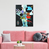 Kandinsky - Cross, abstracte kunst Canvas Afdruk (Insitu (Woonkamer))