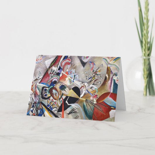 Kandinsky dans la carte de voeux grise (Devant)