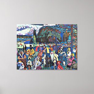Kandinsky - Das Bunte Leben (Het Kleurrijke Leven) Canvas Afdruk