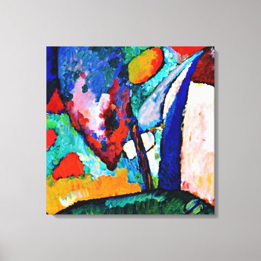 Kandinsky - De waterval, kleurrijk kunstwerk, Canvas Afdruk (Voorkant)