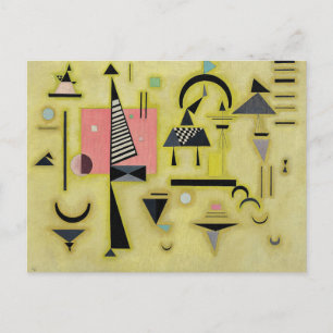 Kandinsky - Decisive Roos, beroemd schilderij, Briefkaart