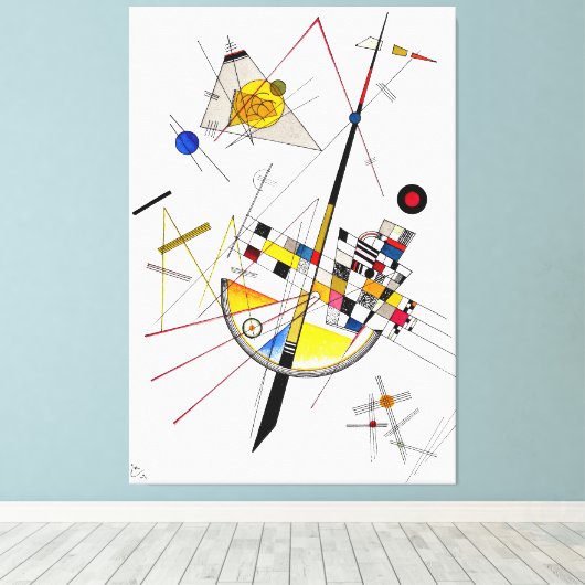 KANDINSKY - DELICATE SPANNING - 1923 - Bauhaus - Canvas Afdruk (Insitu (Houten vloer))