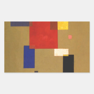 Kandinsky Dertien rechthoeken Abstract schilderen Rechthoekige Sticker