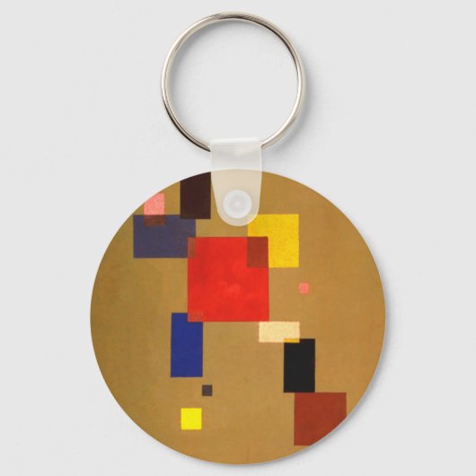 Kandinsky Dertien rechthoeken Abstract schilderen Sleutelhanger (Voorkant)